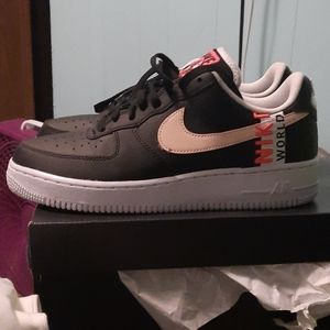 Black, light pink air force one worldwide